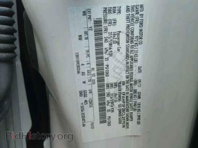 2012 FORD FOCUS - VIN: 1FAHP3F28CL257036 - Фото 10