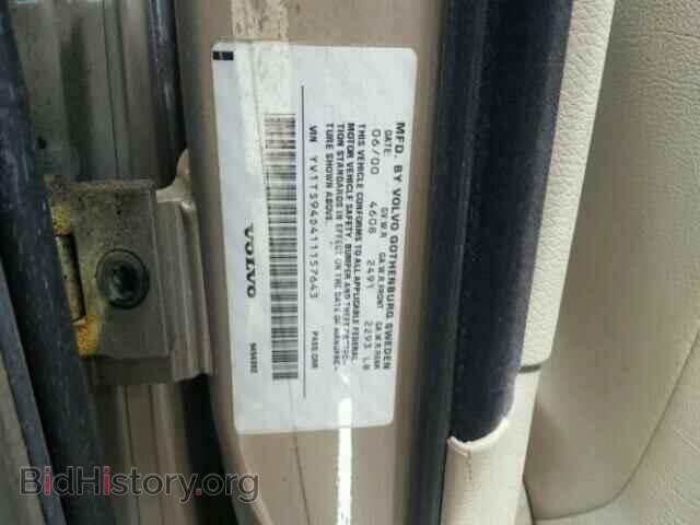 2001 VOLVO S80 - VIN: YV1TS94D411157643 - Фото 10