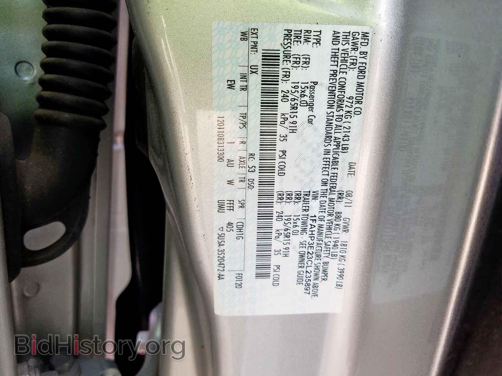 2012 FORD FOCUS - VIN: 1FAHP3E23CL235897 - Фото 10
