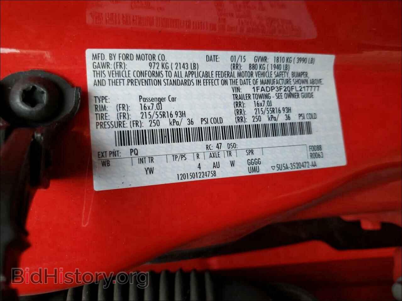 2015 FORD FOCUS - VIN: 1FADP3F20FL217777 - Фото 10