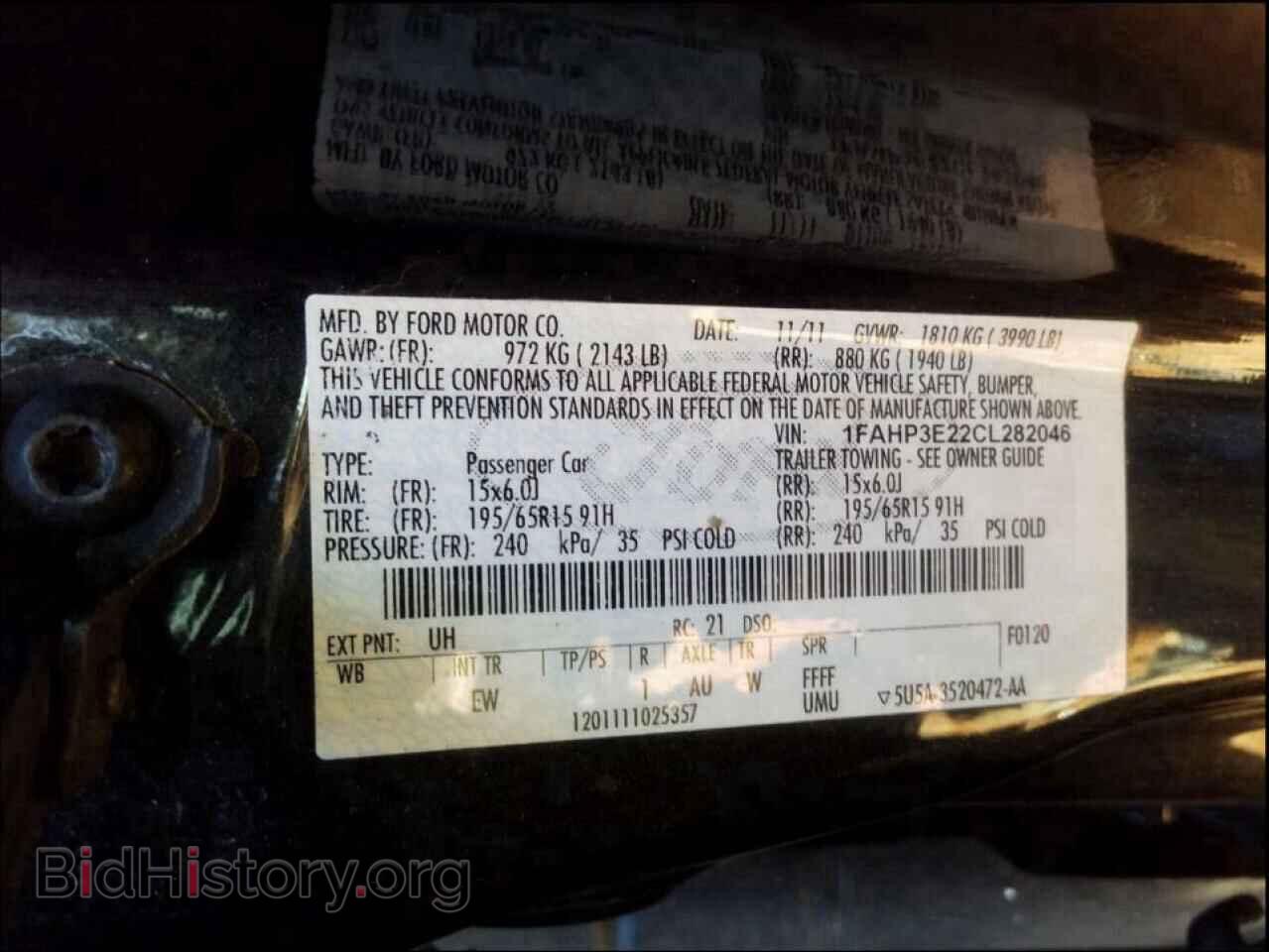 2012 FORD FOCUS - VIN: 1FAHP3E22CL282046 - Photo 10