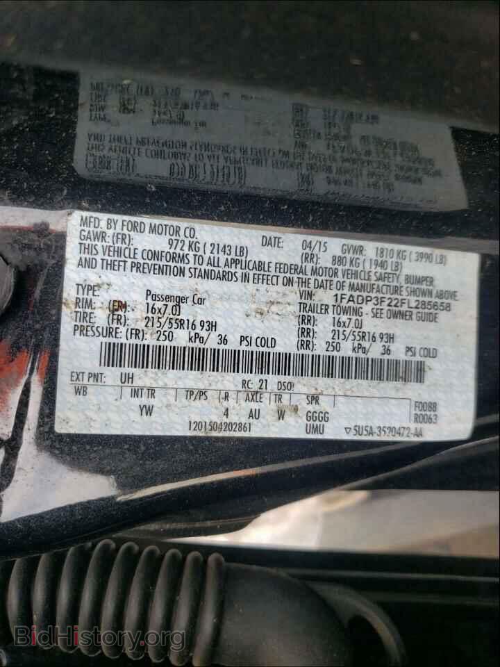 2015 FORD FOCUS - VIN: 1FADP3F22FL285658 - Фото 10