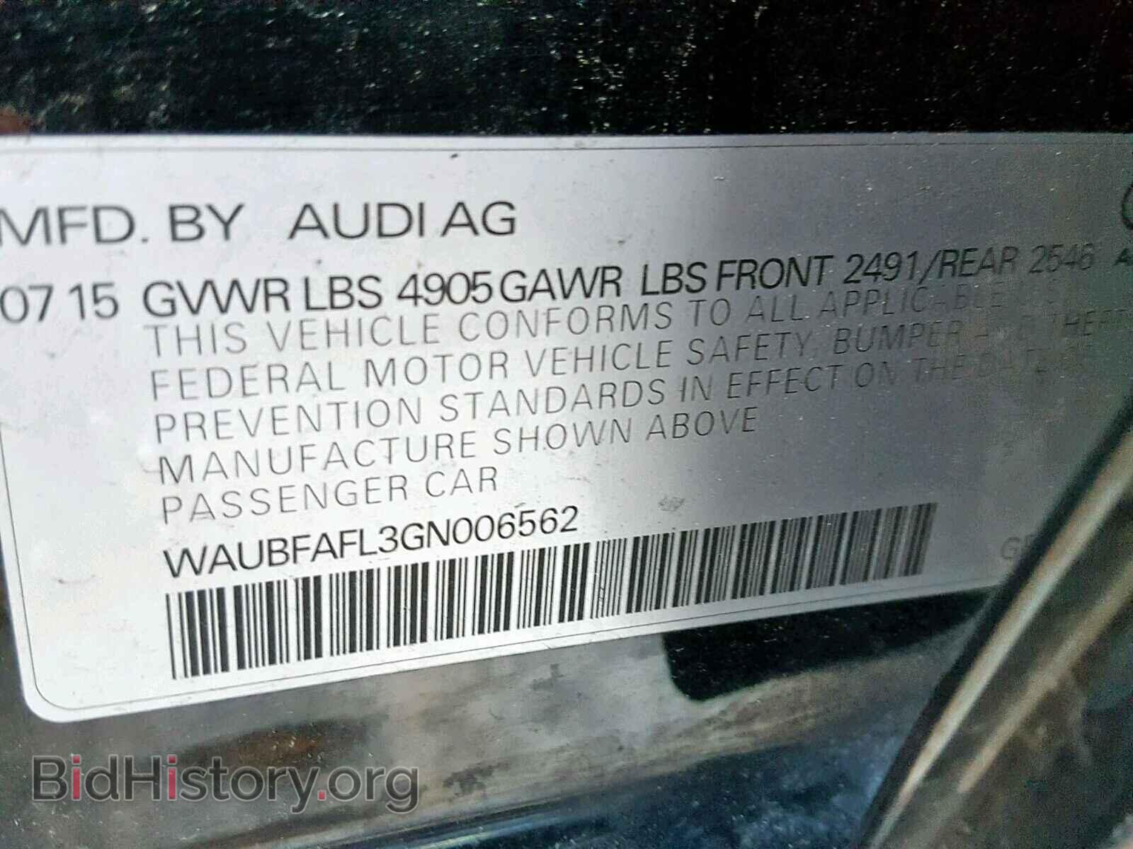 2016 AUDI A4 - VIN: WAUBFAFL3GN006562 - Photo 10