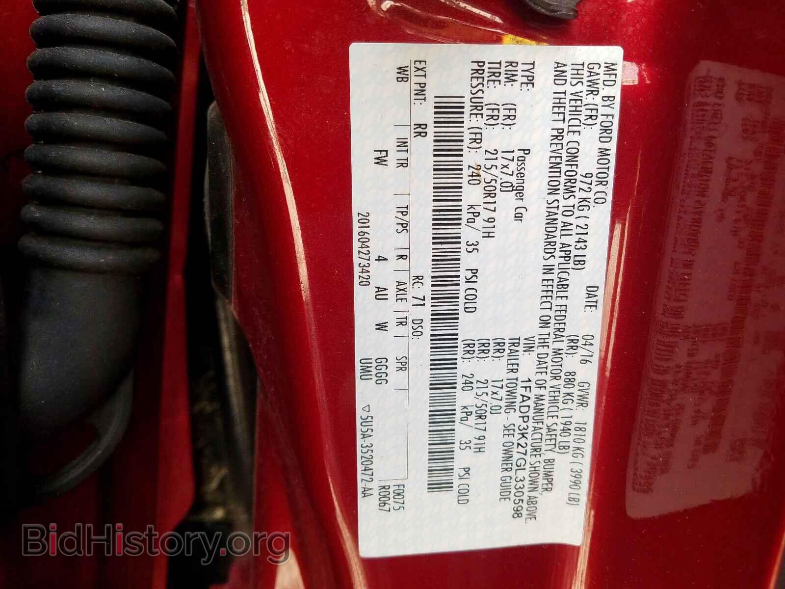 2016 FORD FOCUS - VIN: 1FADP3K27GL330598 - Photo 10