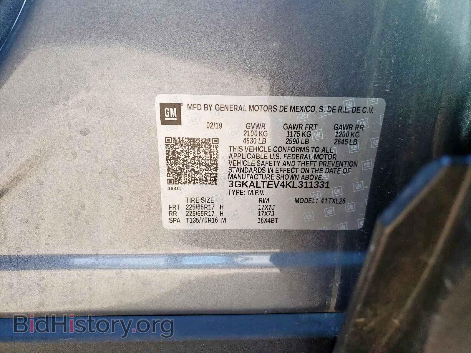 2019 GMC TERRAIN - VIN: 3GKALTEV4KL311331 - Фото 10