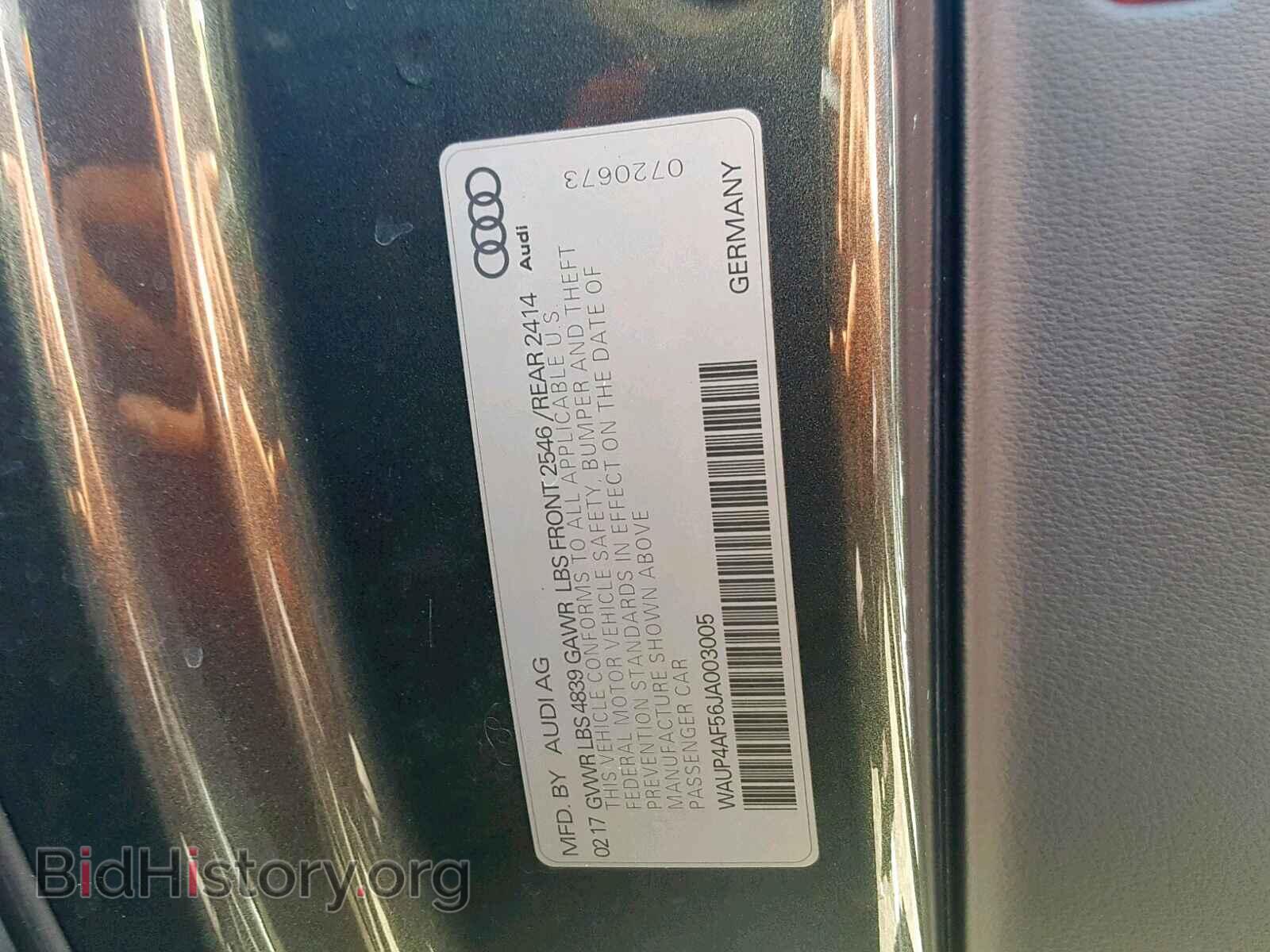 2018 AUDI S5/RS5 - VIN: WAUP4AF56JA003005 - Фото 10
