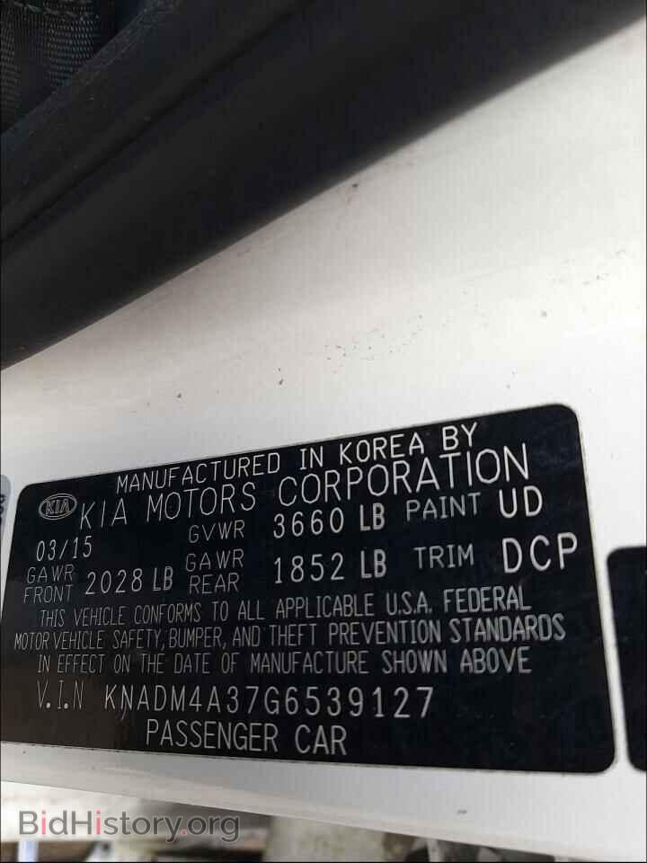 2016 KIA RIO - VIN: KNADM4A37G6539127 - Фото 10