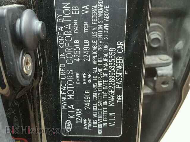 2009 KIA OPTIMA - VIN: KNAGE228995335558 - Фото 10