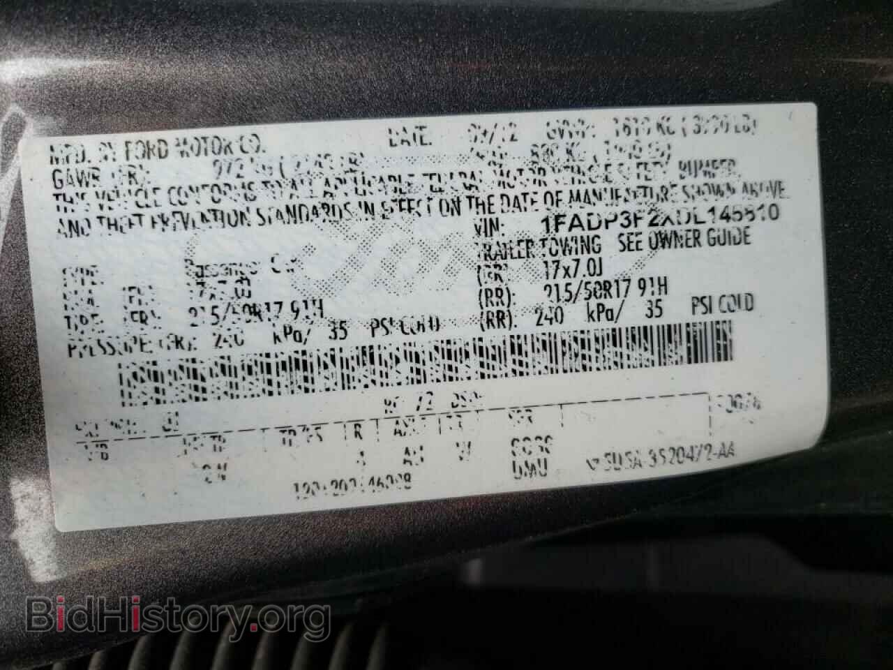 2013 FORD FOCUS - VIN: 1FADP3F2XDL145810 - Photo 10