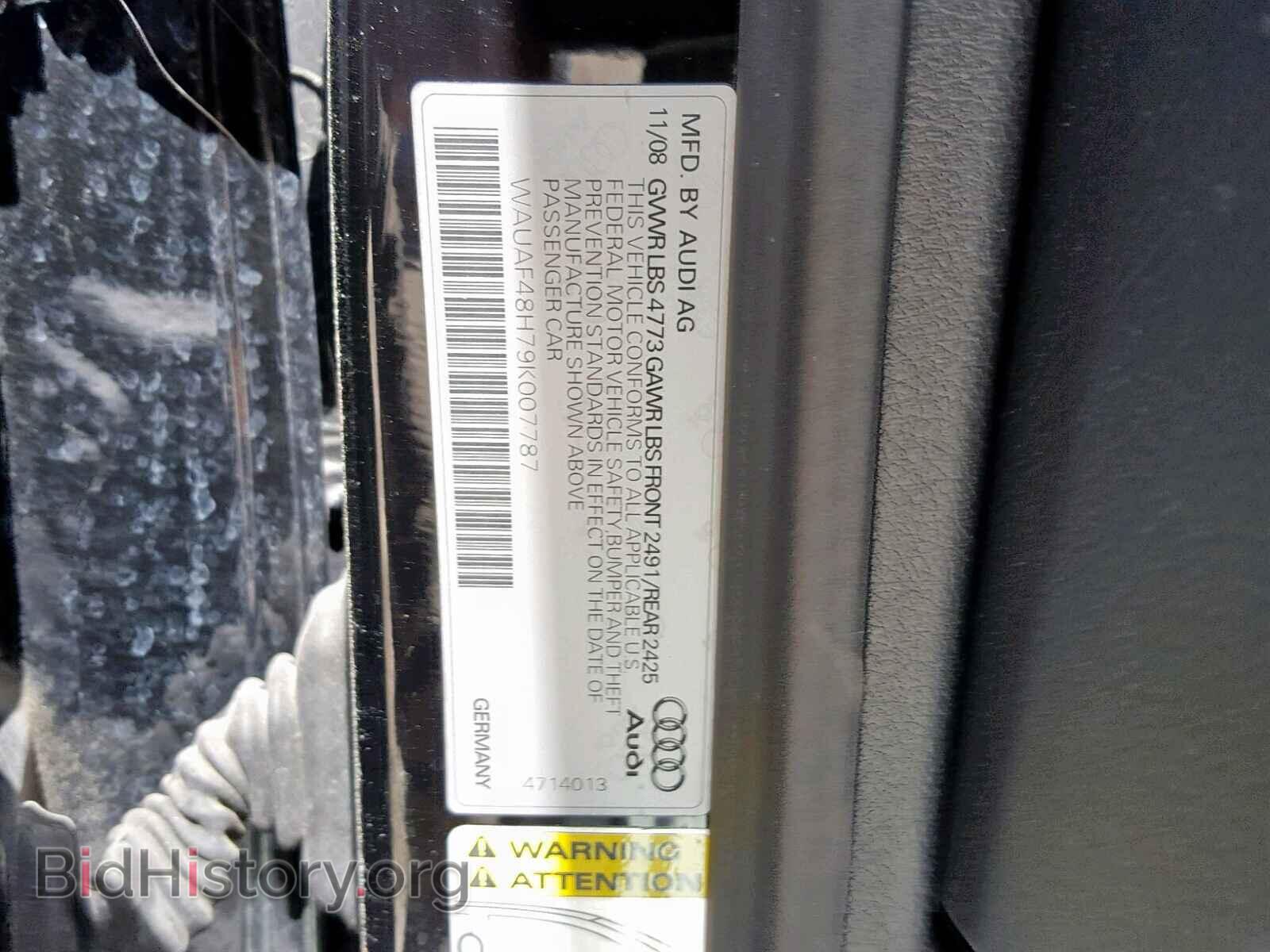 2009 AUDI A4 - VIN: WAUAF48H79K007787 - Фото 10