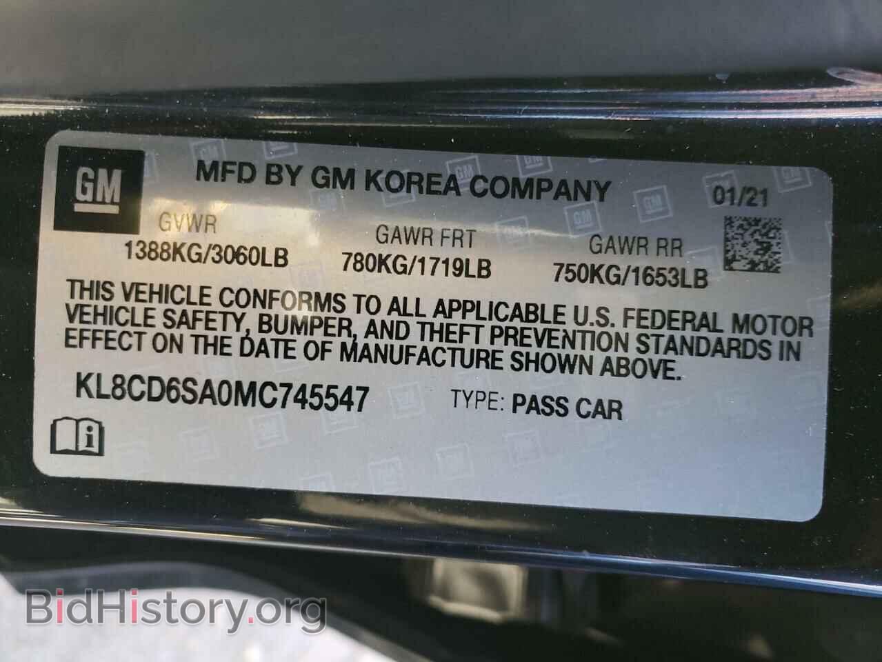 2021 CHEVROLET SPARK - VIN: KL8CD6SA0MC745547 - Фото 10
