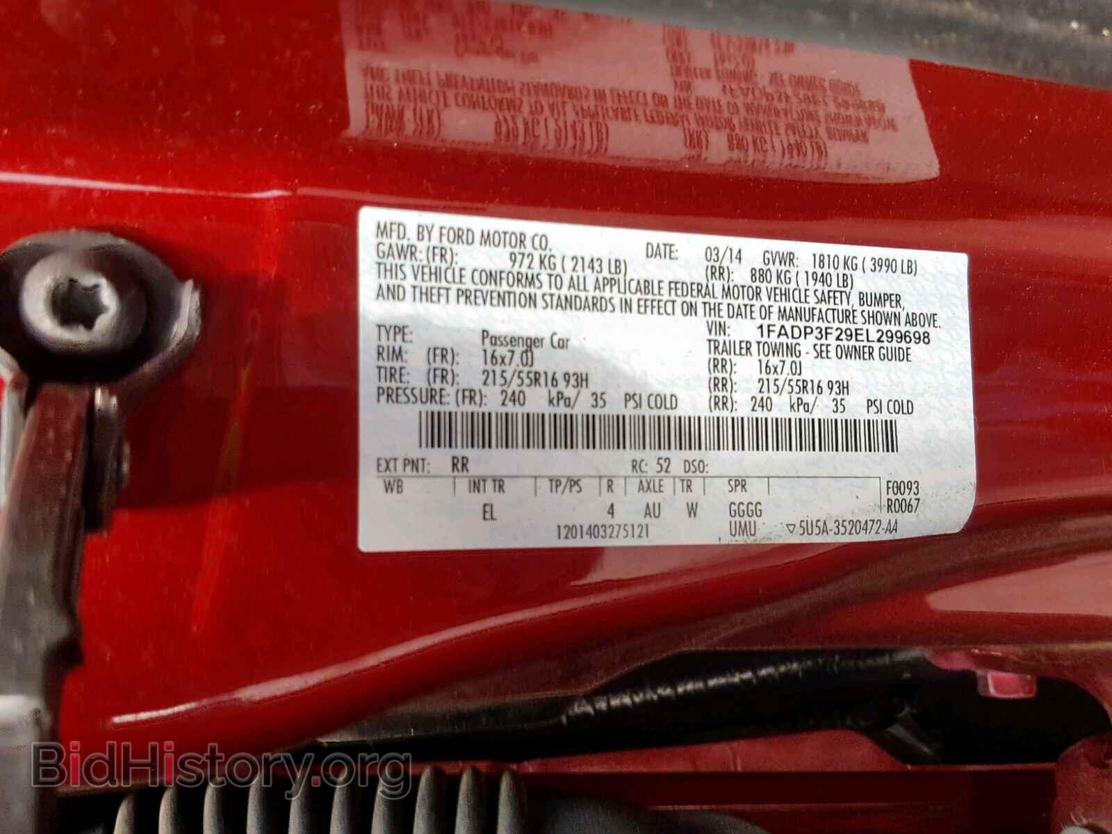 2014 FORD FOCUS SE - VIN: 1FADP3F29EL299698 - Фото 10