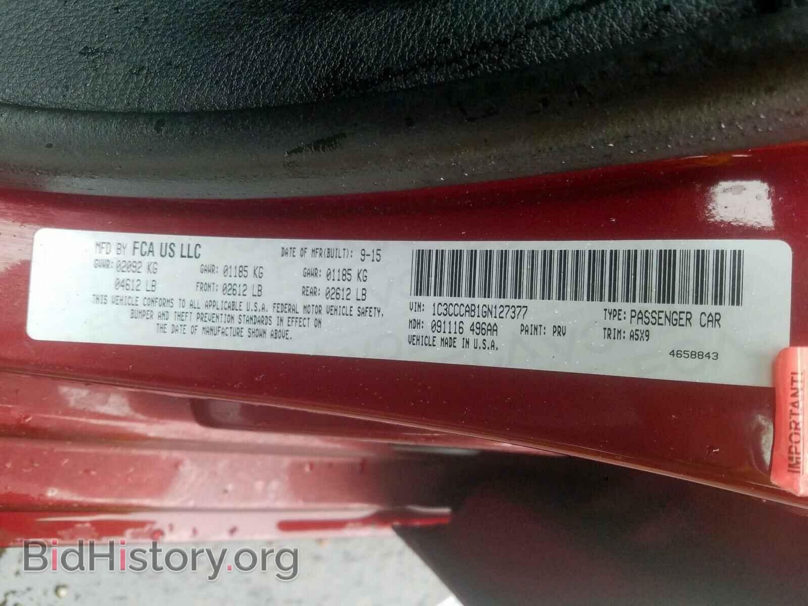 2016 CHRYSLER 200 - VIN: 1C3CCCAB1GN127377 - Photo 10