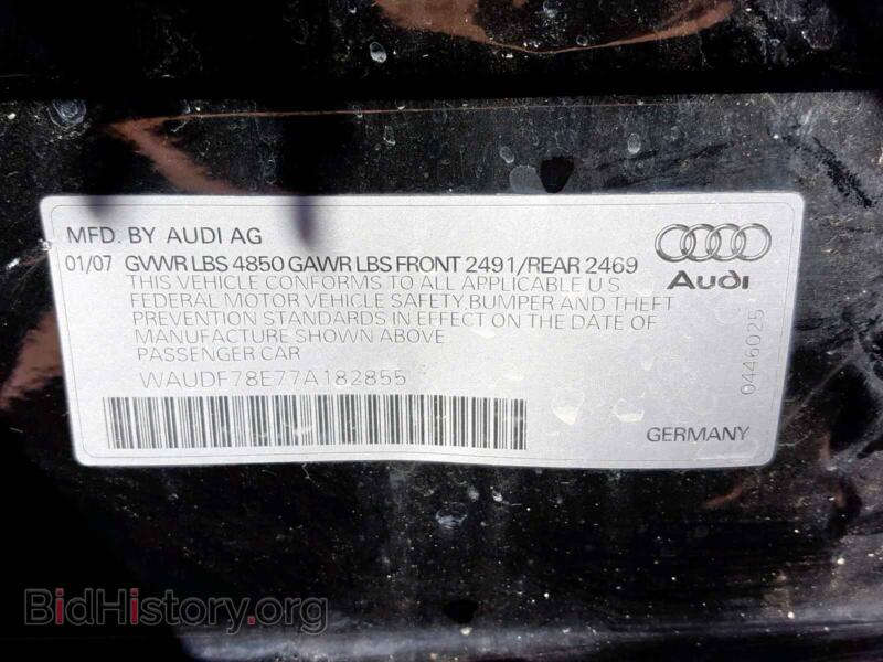 2007 Audi A4 (VIN WAUDF78E77A182855) — фото 10 из 10