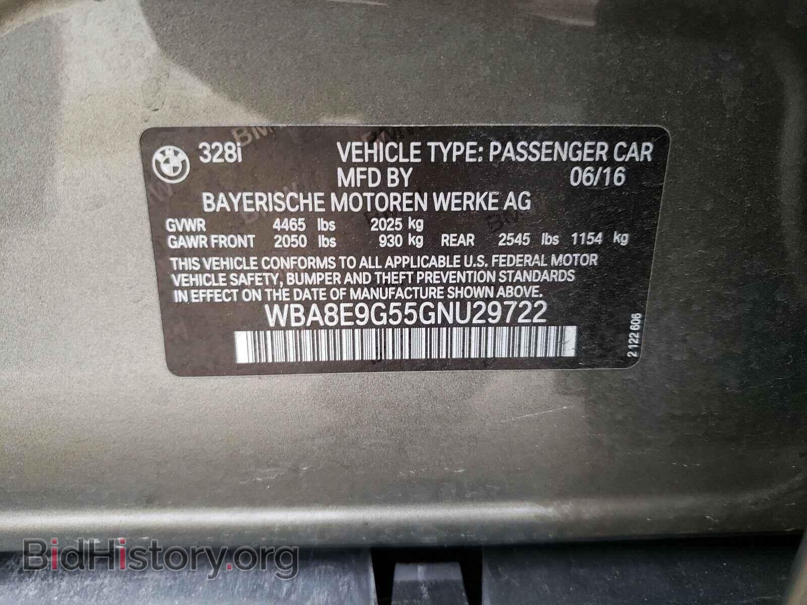 2016 BMW 3 SERIES - VIN: WBA8E9G55GNU29722 - Фото 10