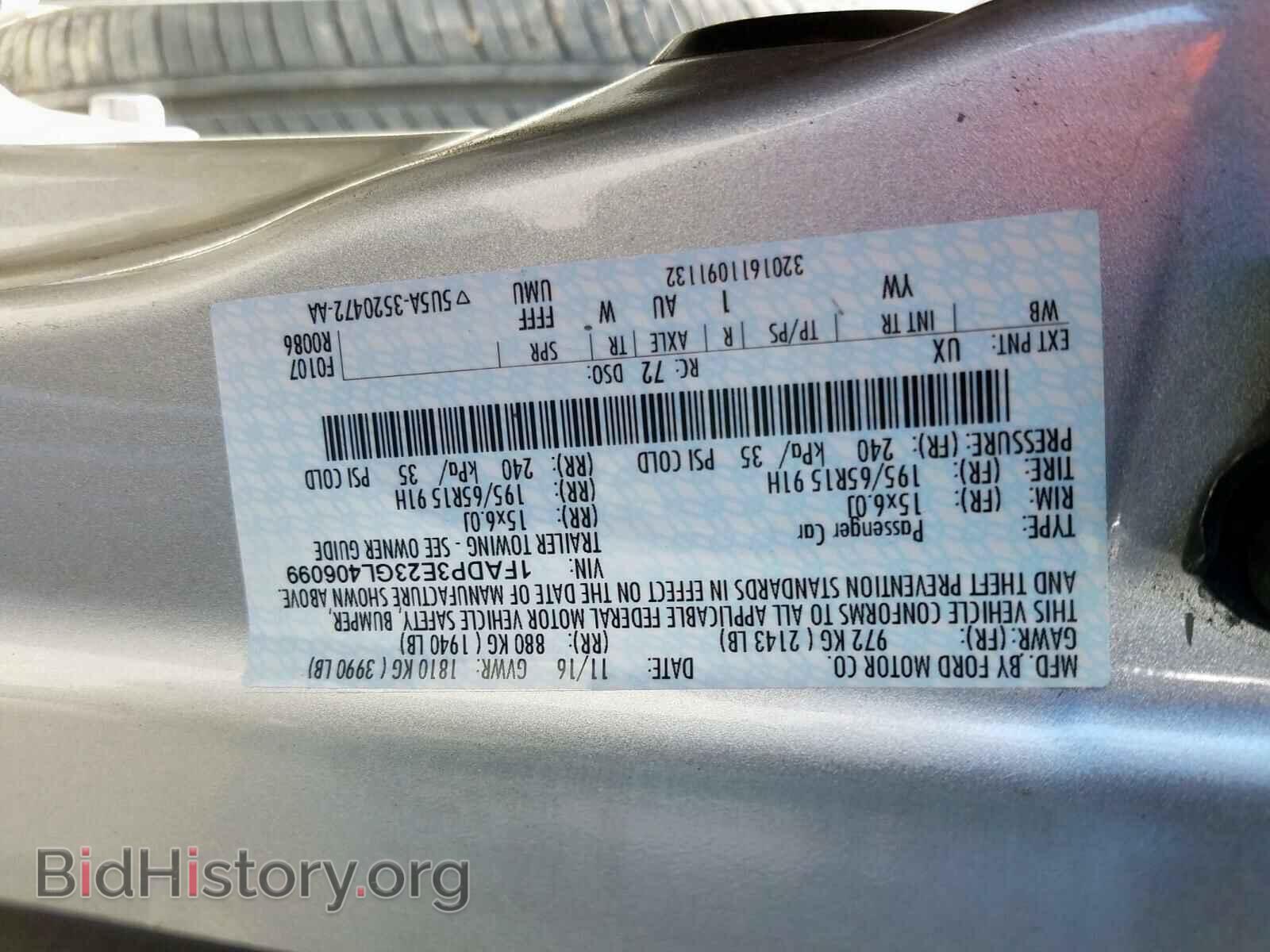 2016 FORD FOCUS - VIN: 1FADP3E23GL406099 - Photo 10