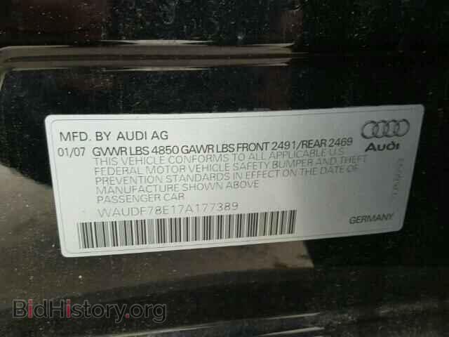 2007 AUDI A4 - VIN: WAUDF78E17A177389 - Фото 10