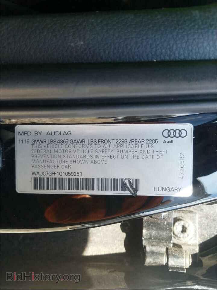 2016 AUDI A3 - VIN: WAUC7GFF1G1059251 - Фото 10