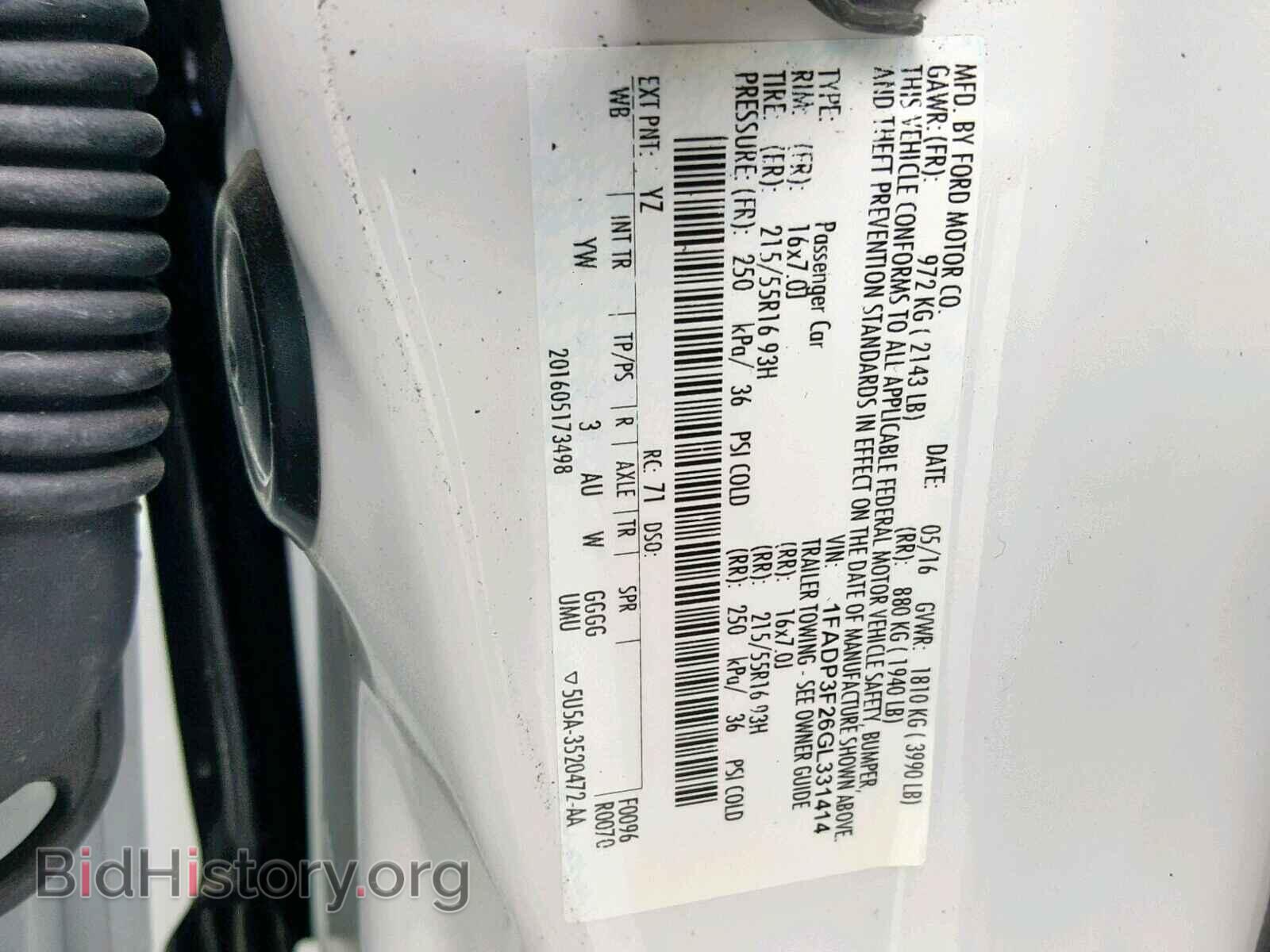 2016 FORD FOCUS SE - VIN: 1FADP3F26GL331414 - Фото 10