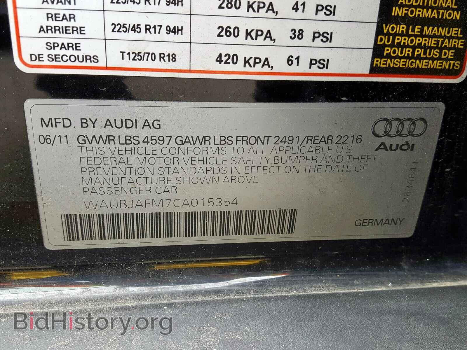 2012 AUDI A3 - VIN: WAUBJAFM7CA015354 - Фото 10