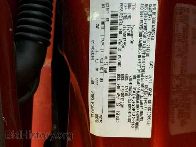 2014 FORD FOCUS - VIN: 1FADP3F20EL321118 - Фото 10