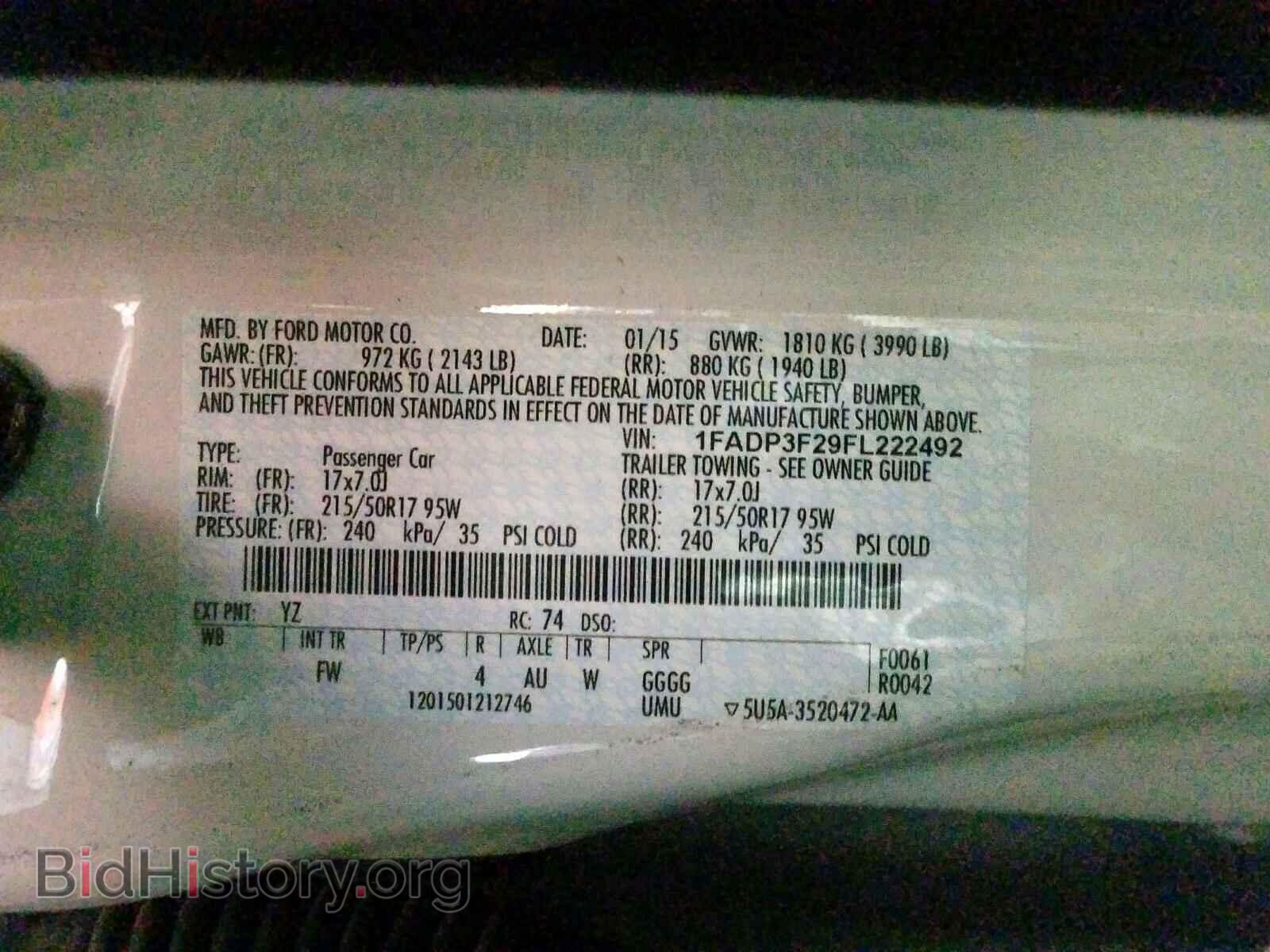 2015 FORD FOCUS - VIN: 1FADP3F29FL222492 - Photo 10