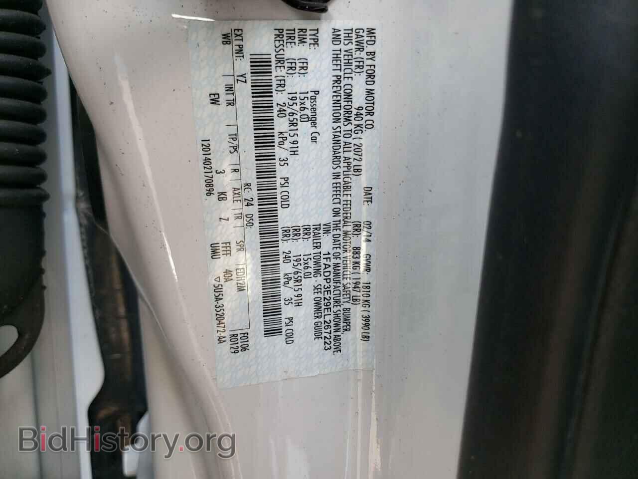 2014 FORD FOCUS - VIN: 1FADP3E29EL267223 - Фото 10