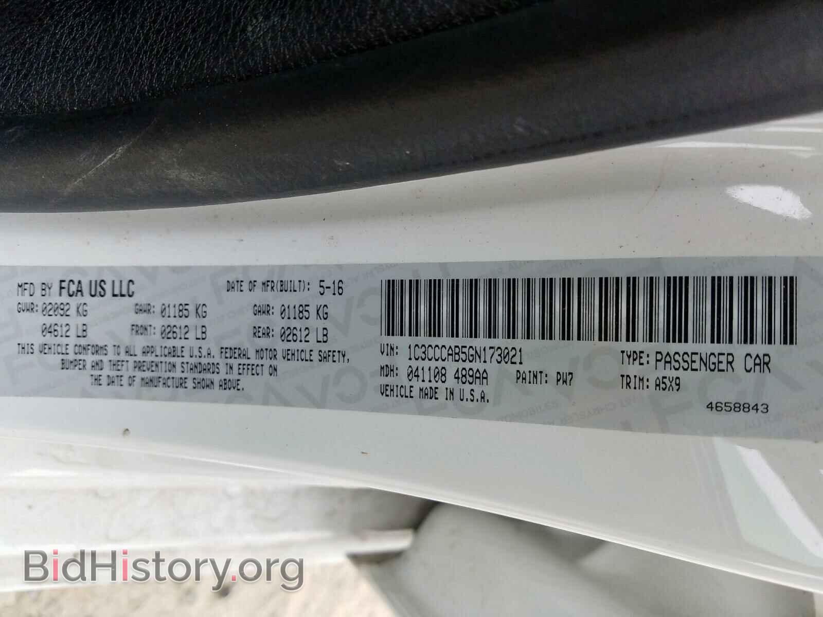 2016 CHRYSLER 200 - VIN: 1C3CCCAB5GN173021 - Photo 10