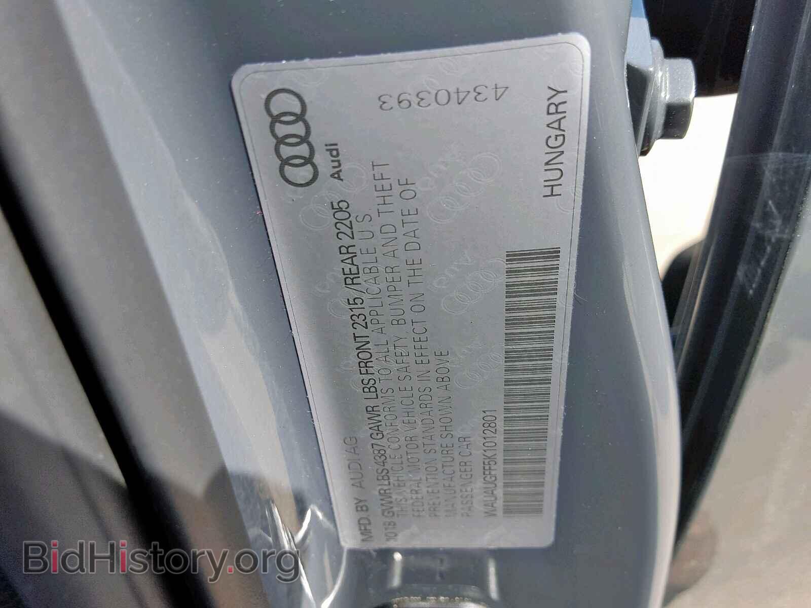 2019 AUDI A3 - VIN: WAUAUGFF5K1012801 - Фото 10