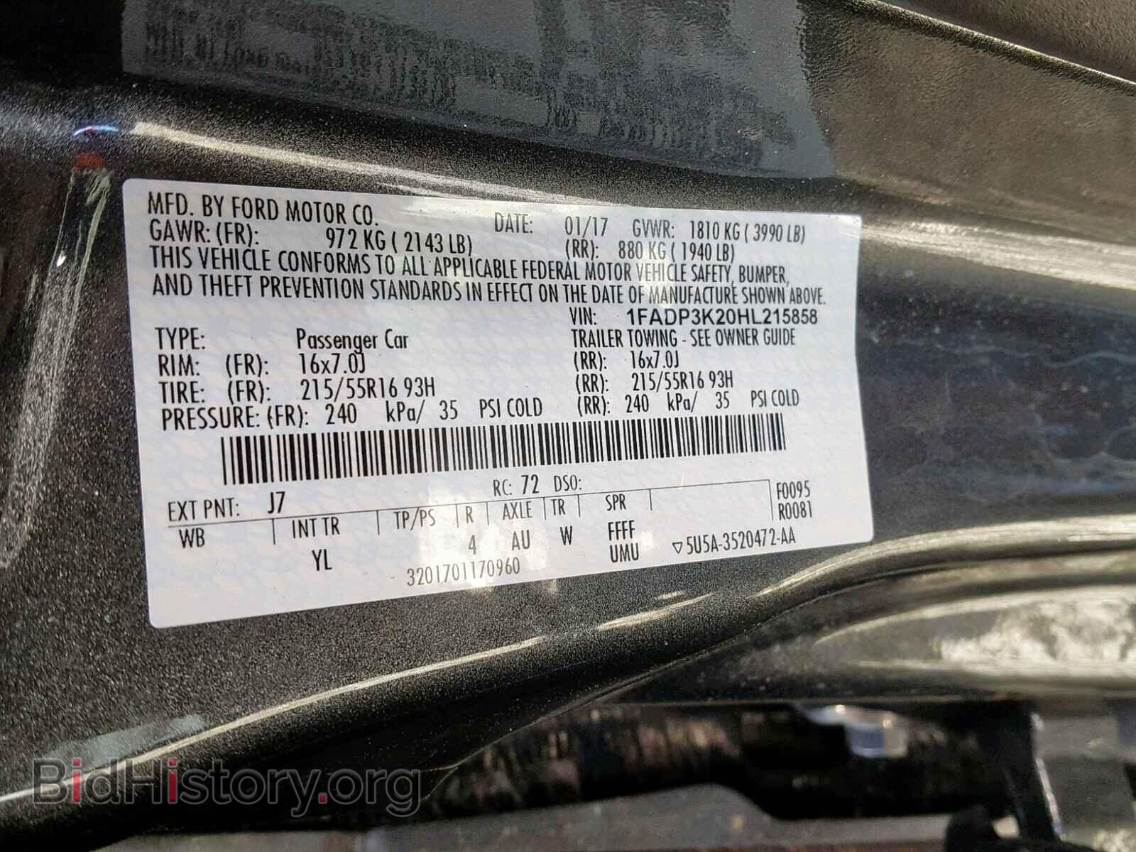 2017 FORD FOCUS SE - VIN: 1FADP3K20HL215858 - Фото 10