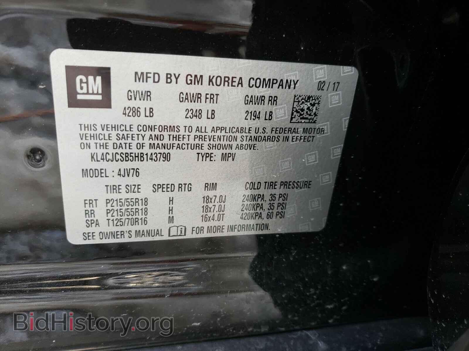 2017 BUICK ENCORE - VIN: KL4CJCSB5HB143790 - Photo 10