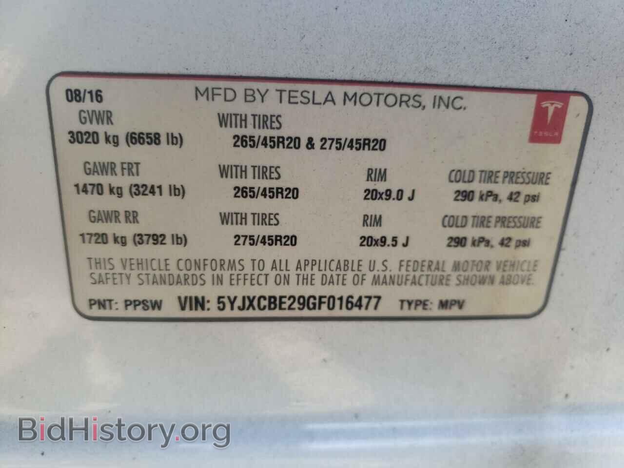 2016 TESLA MODEL X - VIN: 5YJXCBE29GF016477 - Photo 10