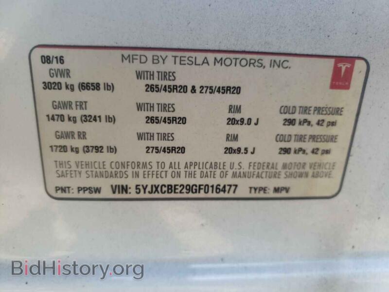 2016 Tesla MODEL X (VIN 5YJXCBE29GF016477) — photo 10 of 10