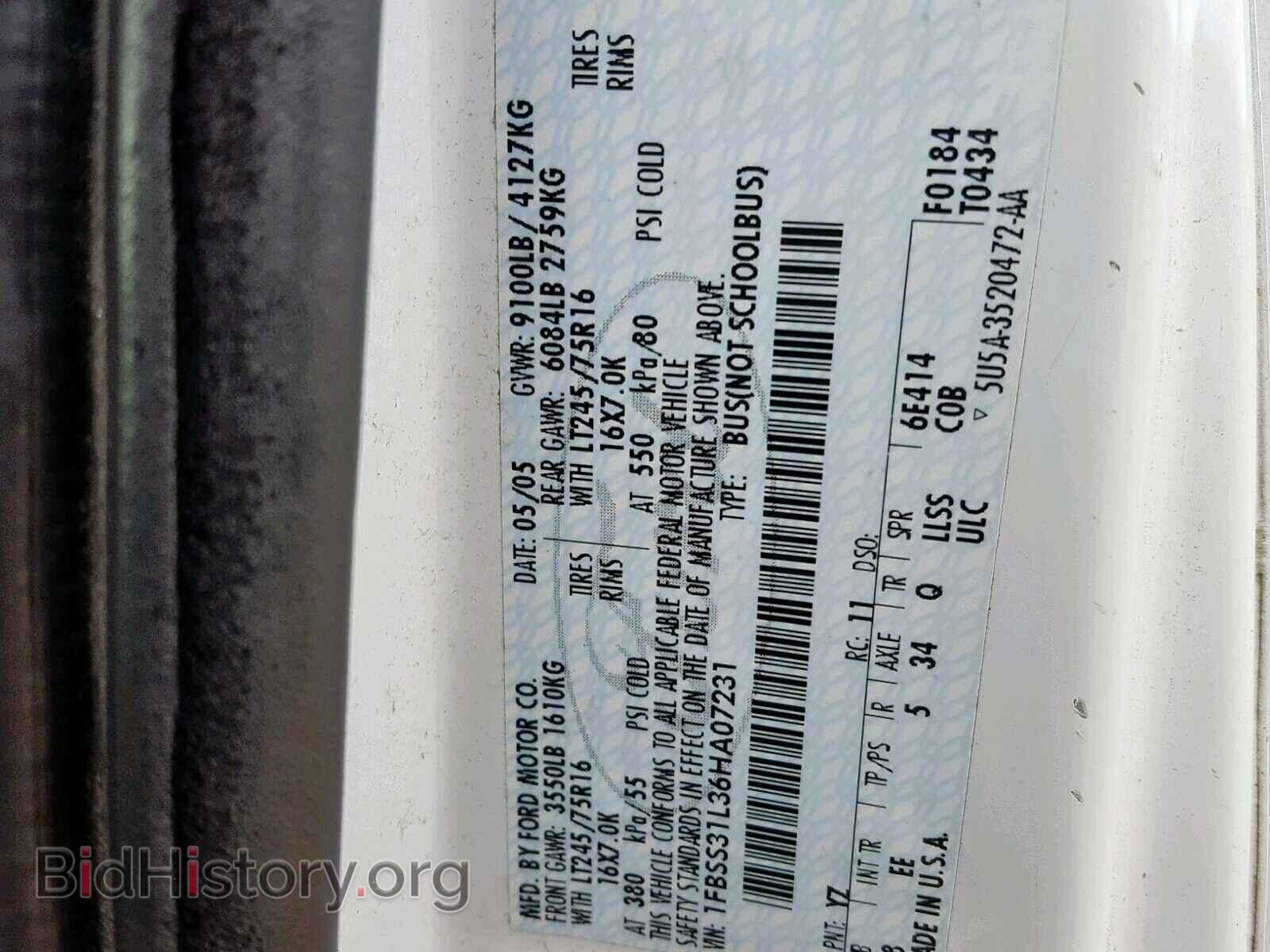 2006 FORD ECONOLINE - VIN: 1FBSS31L36HA07231 - Photo 10