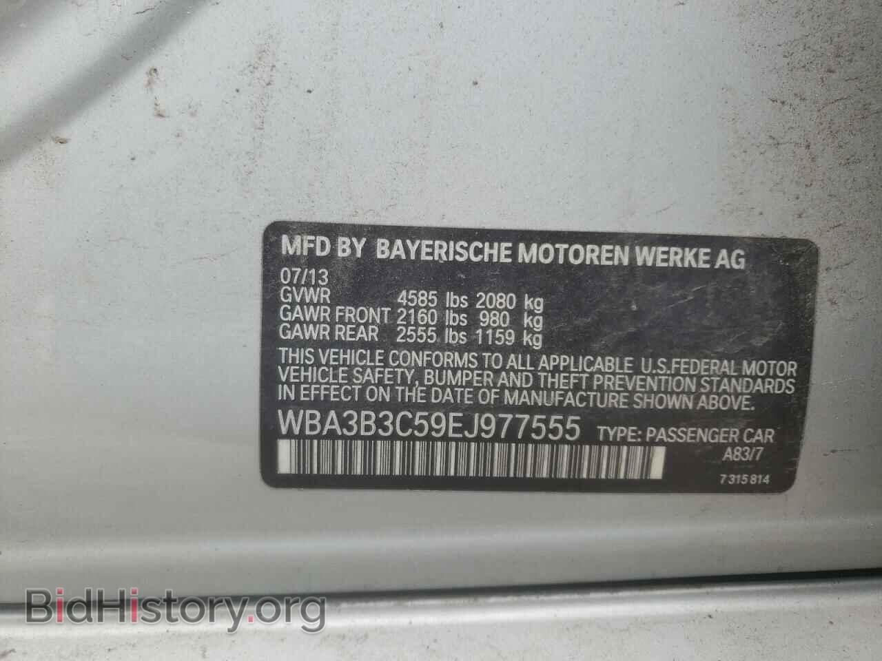 2014 BMW 3 SERIES - VIN: WBA3B3C59EJ977555 - Фото 10