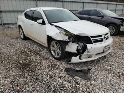 2013 Dodge AVENGER Avenger SX, white — VIN 1C3CDZCG1DN502785, Copart