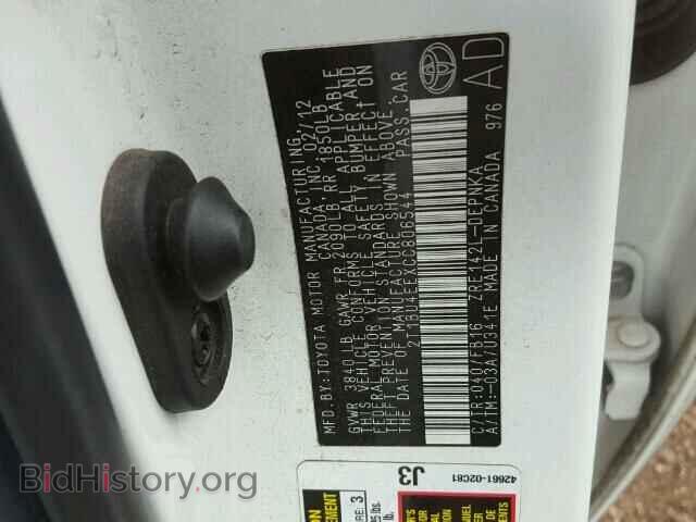 2012 TOYOTA COROLLA - VIN: 2T1BU4EEXCC806544 - Фото 10