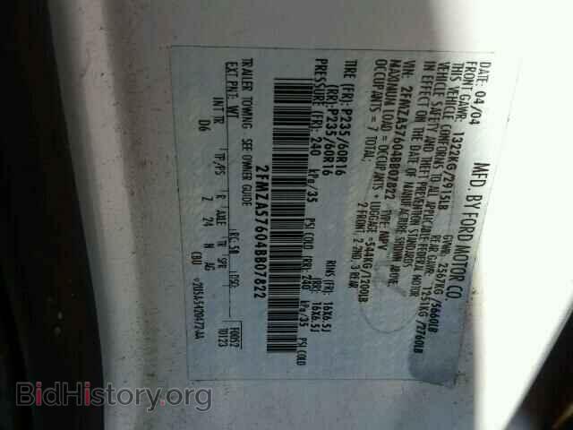 2004 FORD FREESTAR - VIN: 2FMZA57604BB07822 - Фото 10