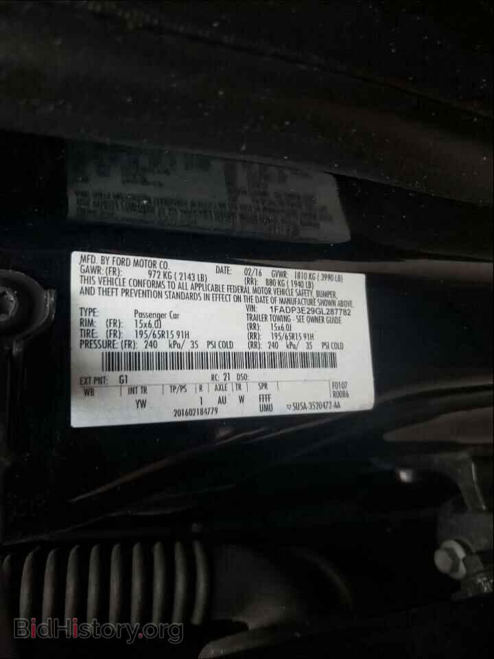 2016 FORD FOCUS - VIN: 1FADP3E29GL287782 - Photo 10