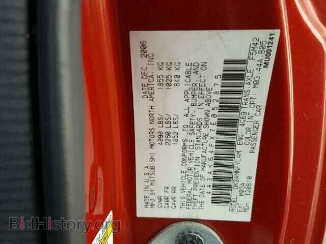 2007 MITSUBISHI ECLIPSE - VIN: 4A3AK64FX7E052875 - Photo 10