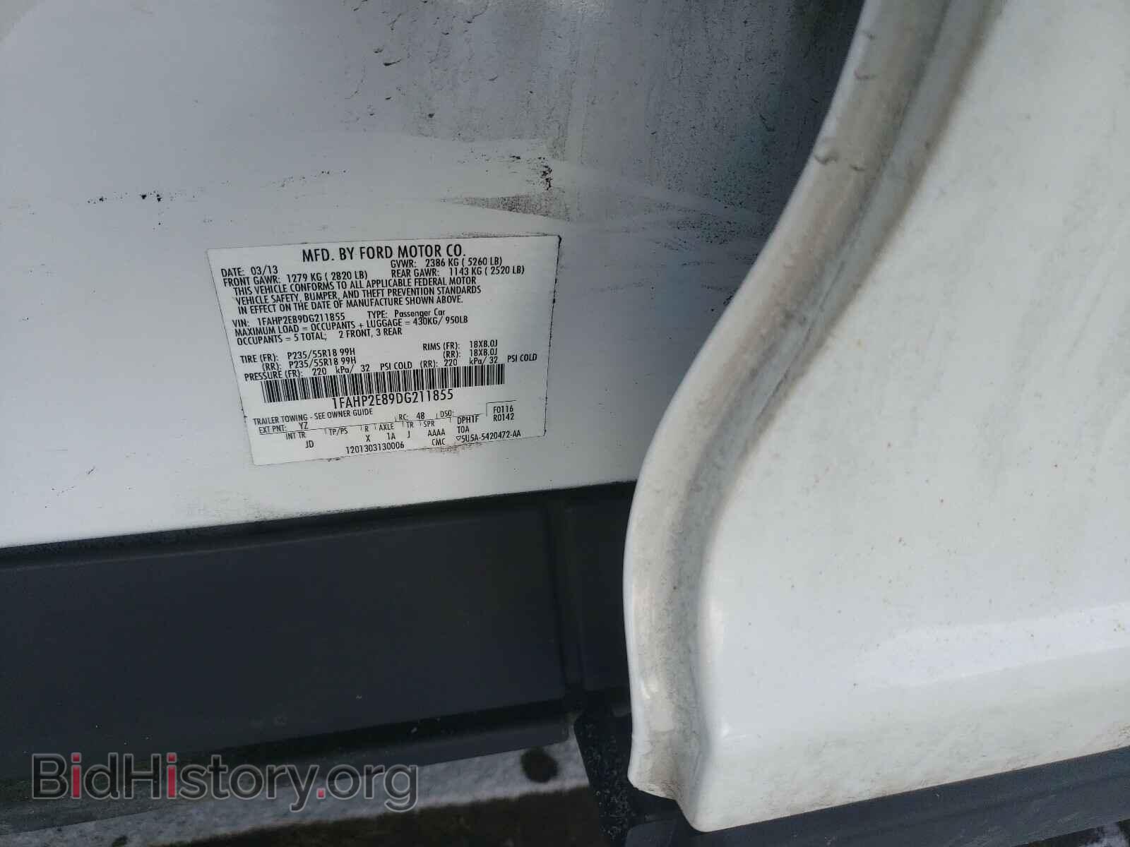 2013 FORD TAURUS - VIN: 1FAHP2E89DG211855 - Photo 10