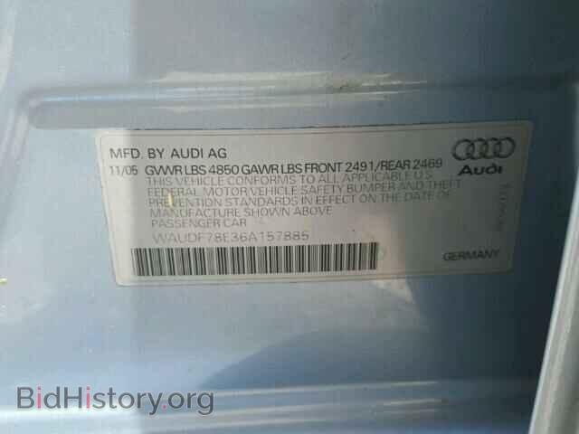 2006 AUDI A4 - VIN: WAUDF78E36A157885 - Photo 10