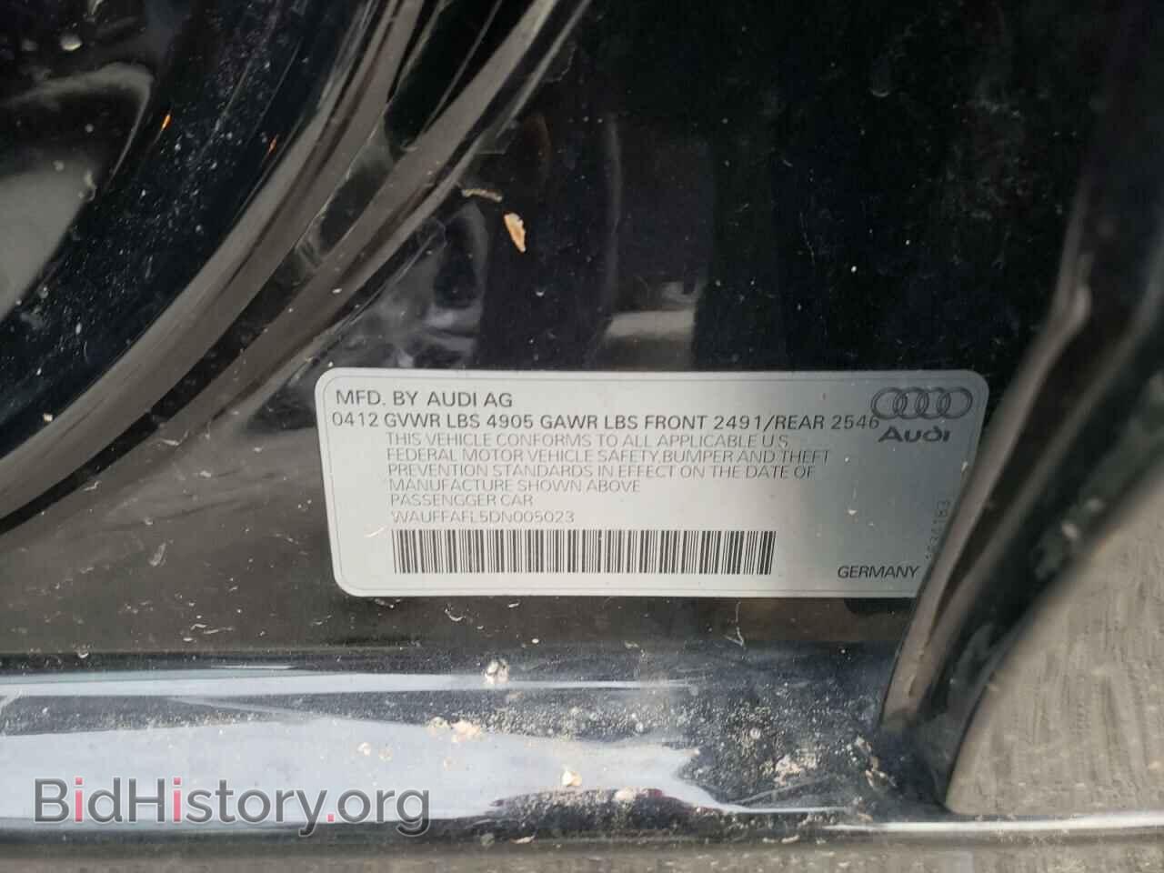 2013 AUDI A4 - VIN: WAUFFAFL5DN005023 - Фото 10