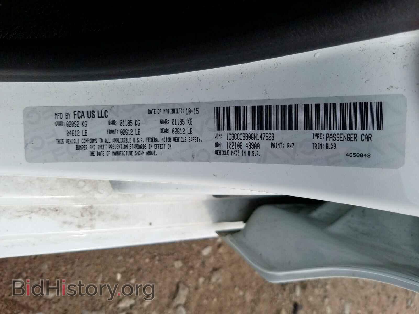 2016 CHRYSLER 200 - VIN: 1C3CCCBB0GN147523 - Photo 10