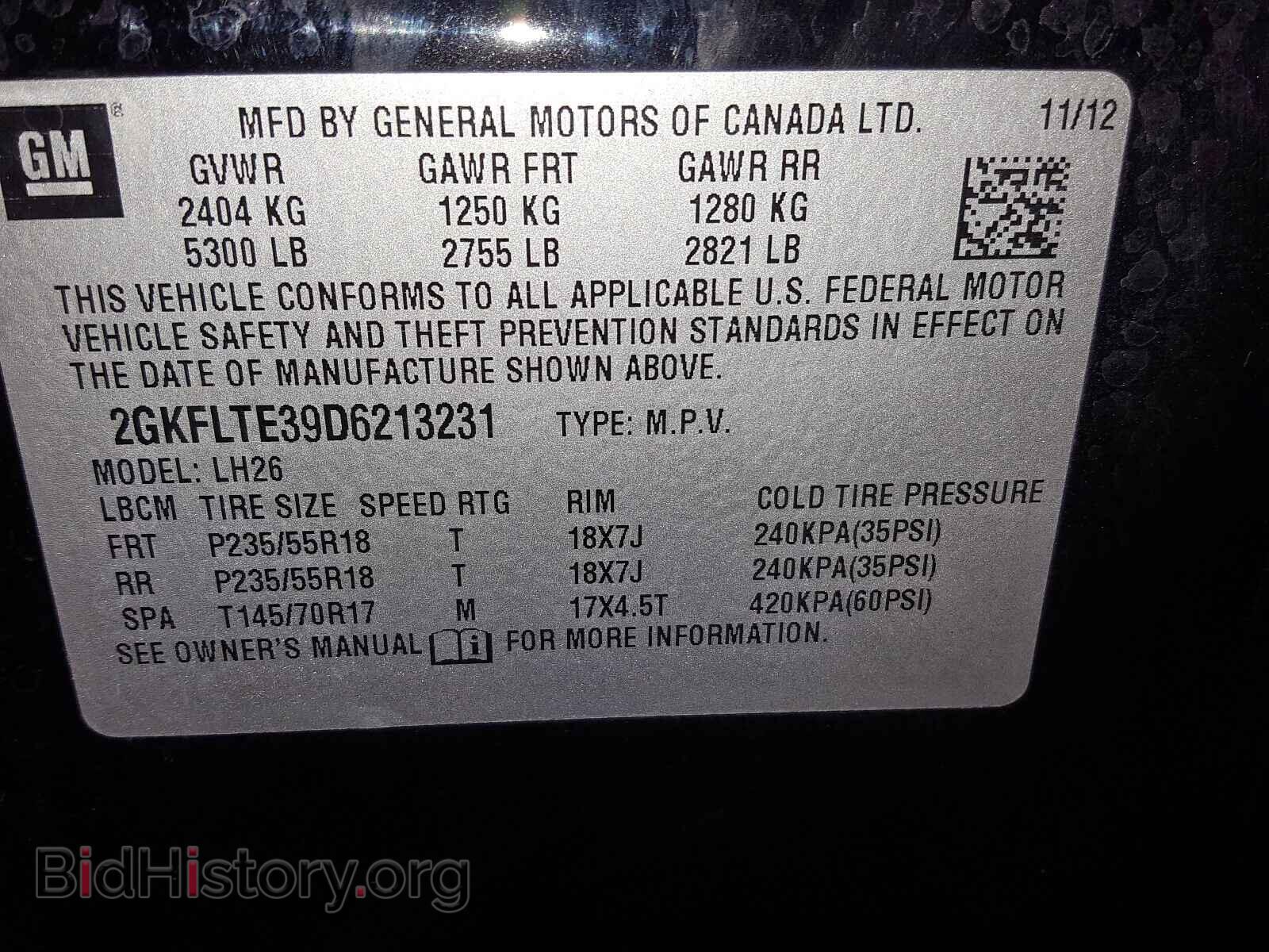2013 GMC TERRAIN - VIN: 2GKFLTE39D6213231 - Фото 10