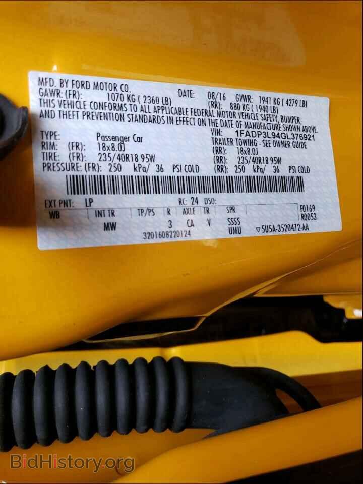 2016 FORD FOCUS - VIN: 1FADP3L94GL376921 - Photo 10