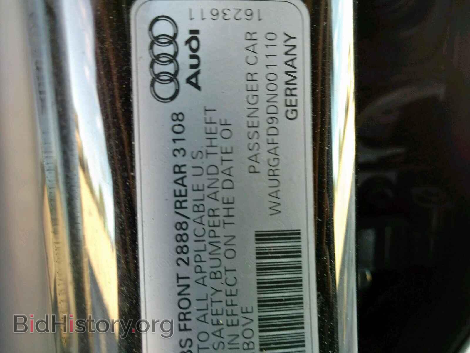 2013 AUDI A8 - VIN: WAURGAFD9DN001110 - Photo 10