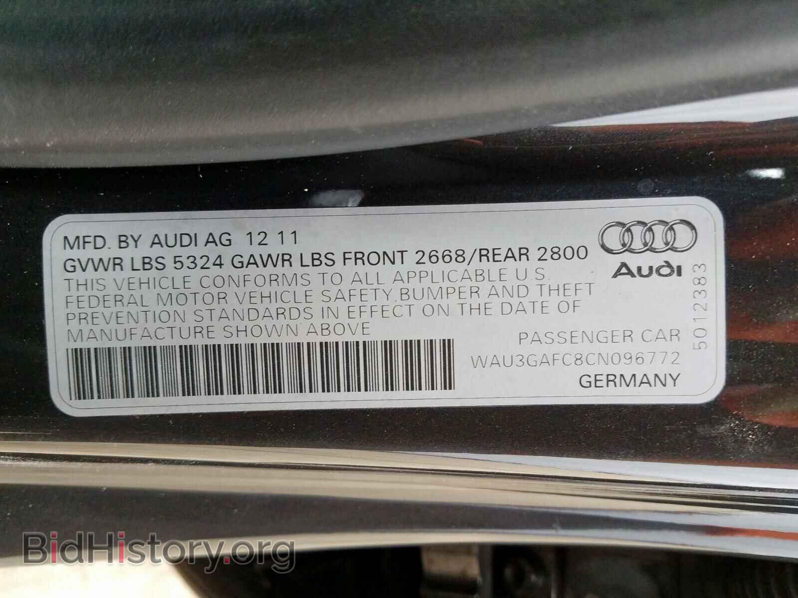 2012 AUDI A7 - VIN: WAU3GAFC8CN096772 - Фото 10