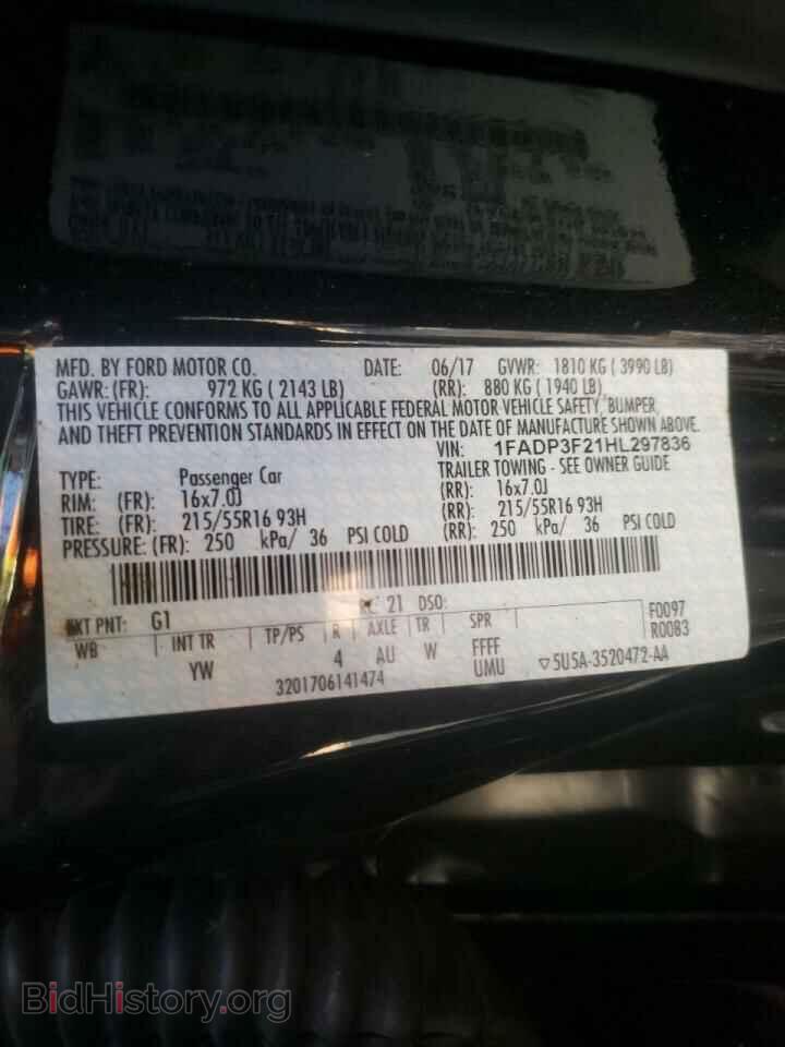 2017 FORD FOCUS - VIN: 1FADP3F21HL297836 - Фото 10