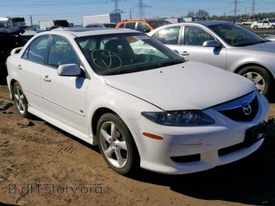 2005 Mazda 6 6 S, белый — VIN 1YVHP80D855M14177, Copart